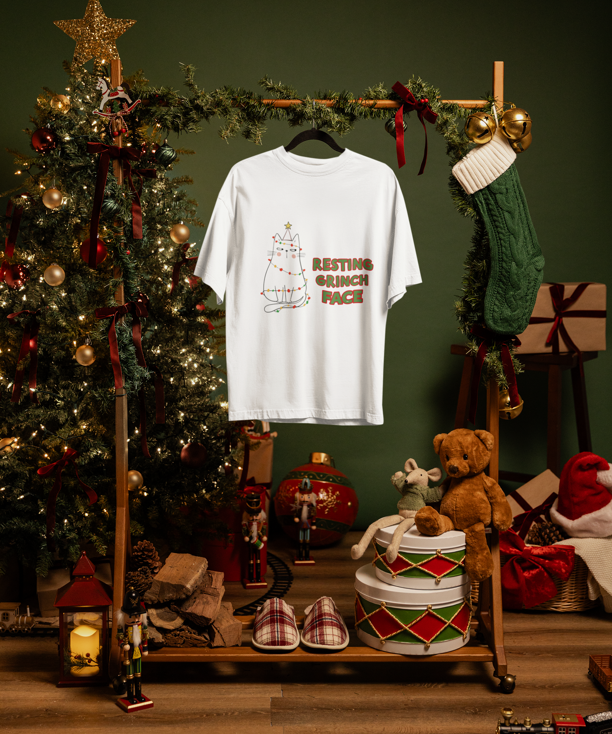 mockup-of-an-oversized-t-shirt-hanging-on-a-christmas-decorated-setting-m59318.png