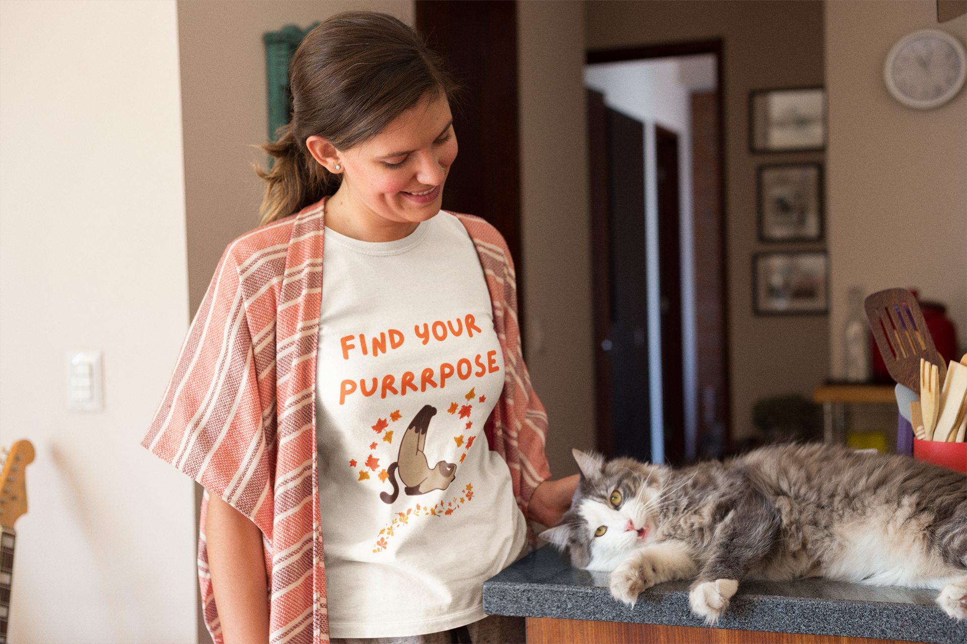Find Your Purrpose Cat T-Shirt