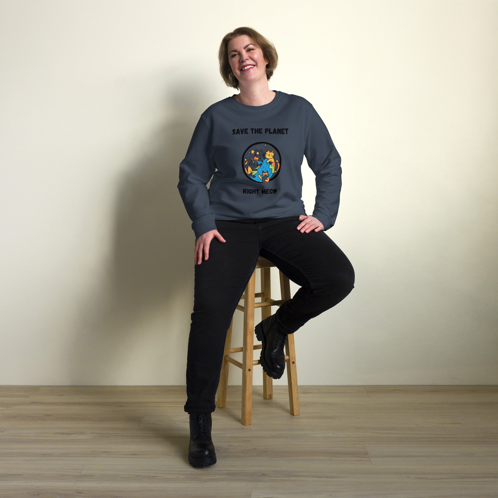 Save the planet organic sweatshirt