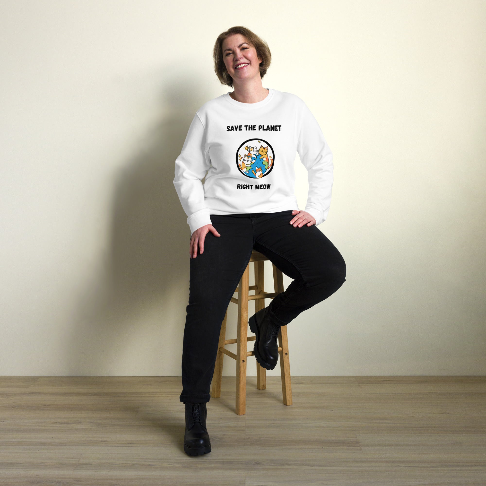 Save the planet organic sweatshirt